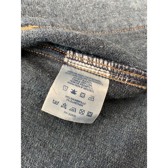 Lands End Jacket Womens XL Denim Barn Chore Cargo Shacket Field Outdoor Garden - Picture 10 of 11